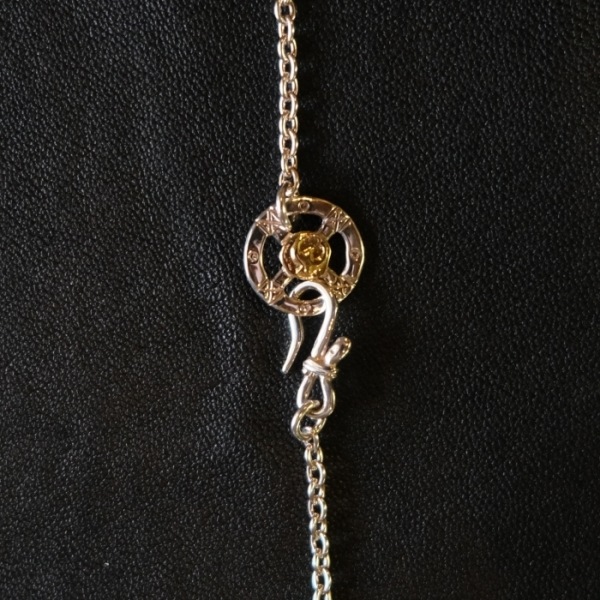 MOTOR NEW VINTAGE �⡼������CH-18�ۡ�THIN ROUND CHAIN WHEE(K18 GOLD ACCENT) SMALL S-TYPE HOOK�ۢ�55cm��ٴݥ�������K18�᥿���վ��ۥ�����S���եå� MOTO