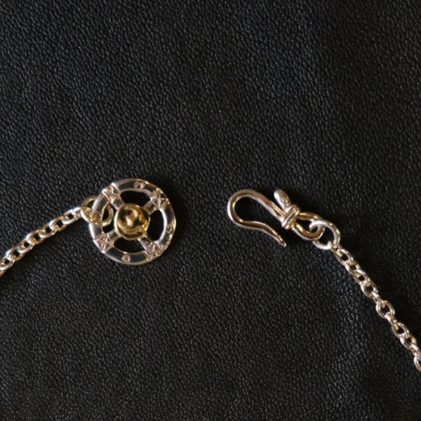 MOTOR NEW VINTAGE �⡼������CH-18�ۡ�THIN ROUND CHAIN WHEE(K18 GOLD ACCENT) SMALL S-TYPE HOOK�ۢ�55cm��ٴݥ�������K18�᥿���վ��ۥ�����S���եå� MOTO