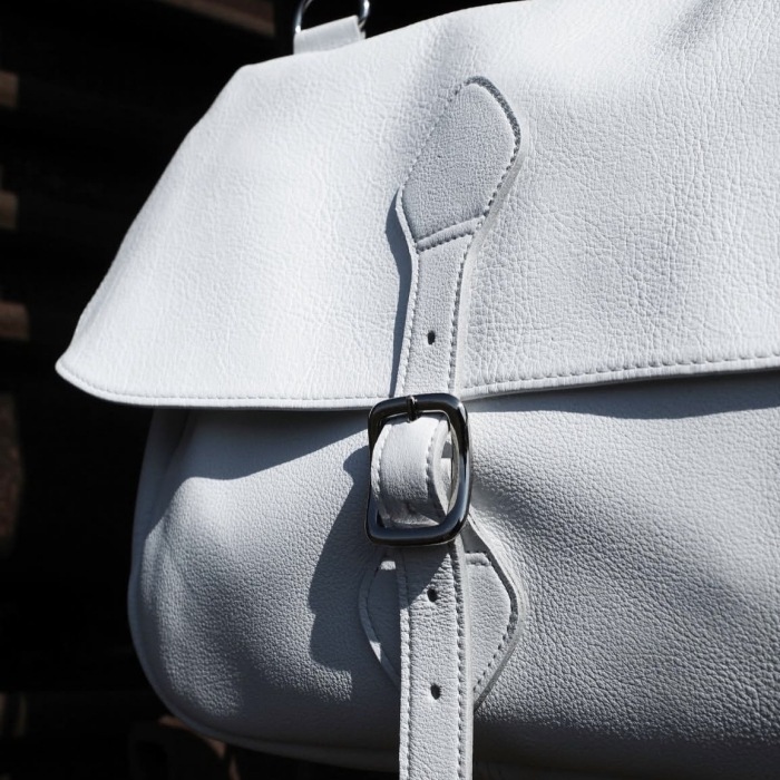 THE GOOD OVERALLS �����åɥ����С������륺��THE GOOD MUSSETTE LEATHER BAG�ۢ�White��ߥ奼�åȥХå� �쥶�� �ܥ̥�� ���� ���å����إ��å� ������