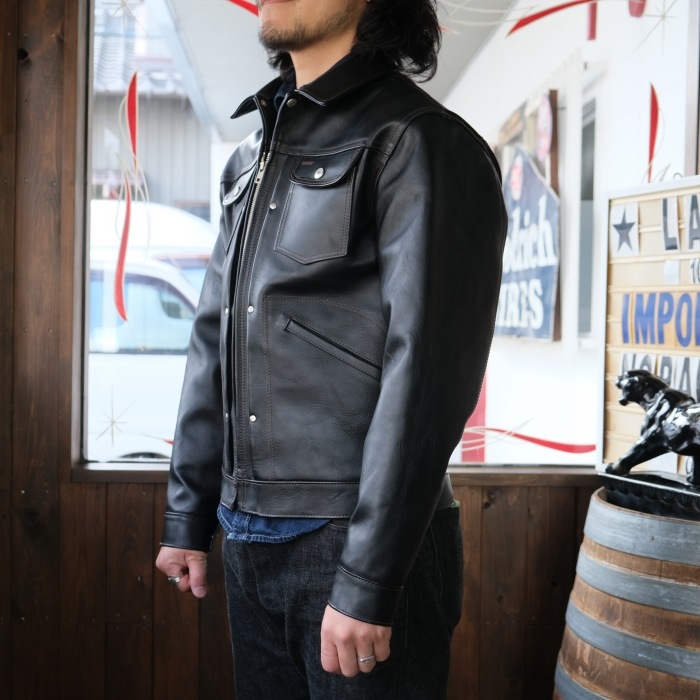 Y'2 LEATHER �磻�ġ��쥶����ITB-161�ۡ�IRON TANNED HORSE 60��S DENIMZIPJACKET��ZIP�����󥸥㥱�å� �ϳ�  ������1.3mm ������