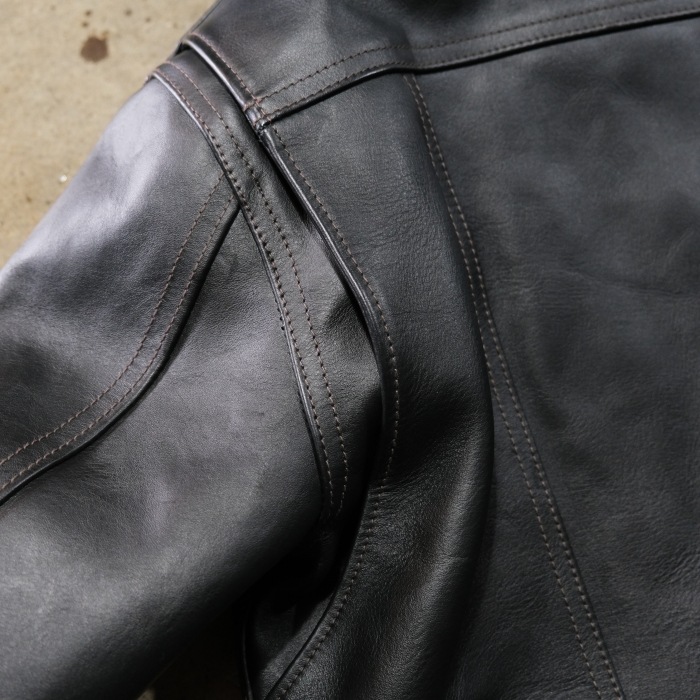 Y'2 LEATHER �磻�ġ��쥶����ITB-161�ۡ�IRON TANNED HORSE 60��S DENIMZIPJACKET��ZIP�����󥸥㥱�å� �ϳ�  ������1.3mm ������