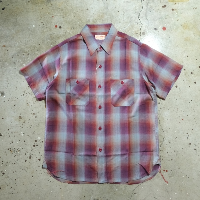 SUGAR CANE シュガーケーン【SC39726】【RAYON TWILL CHECK WORK SHIRT