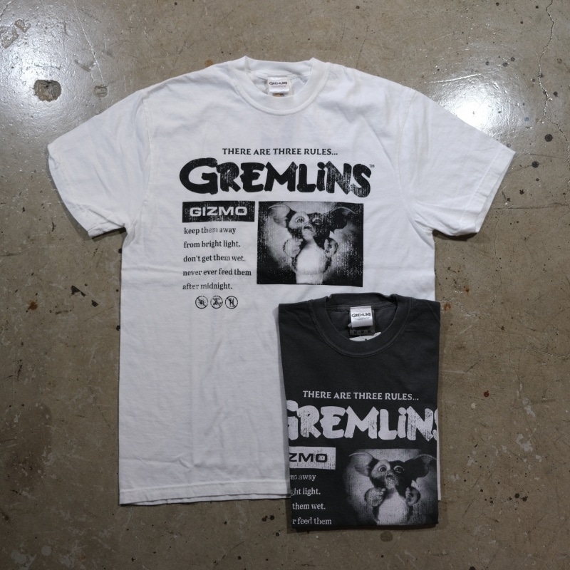 GREMLINS ��26BW-08�ۡ�GREMLINS  S/S TEE�ۥ������T����� �ץ���T����� ��󥦥��å��� ���åȥ�100%