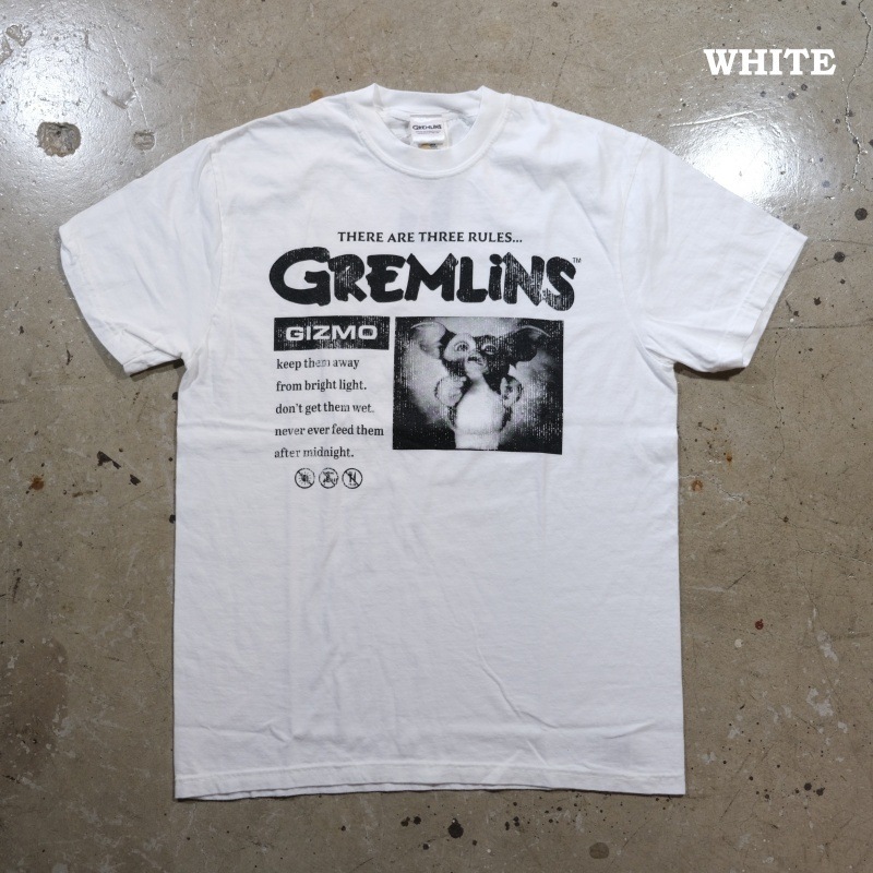 GREMLINS ��26BW-08�ۡ�GREMLINS  S/S TEE�ۥ������T����� �ץ���T����� ��󥦥��å��� ���åȥ�100%