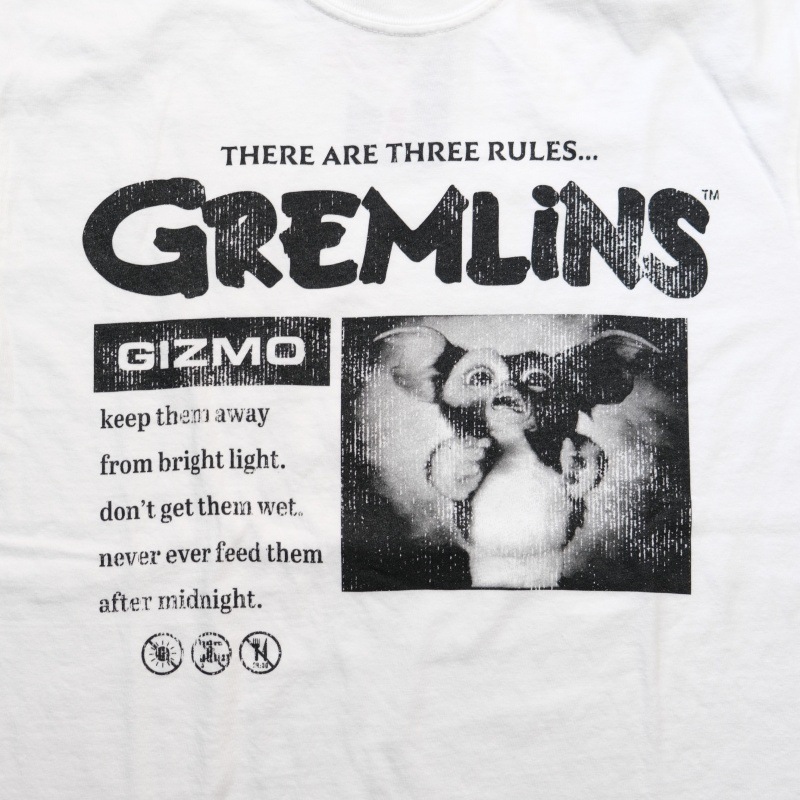 GREMLINS ��26BW-08�ۡ�GREMLINS  S/S TEE�ۥ������T����� �ץ���T����� ��󥦥��å��� ���åȥ�100%