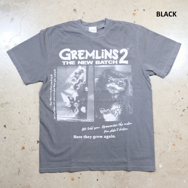 GREMLINS ��26BW-07�ۡ�GREMLINS  S/S TEE�ۥ������T����� �ץ���T����� ��󥦥��å��� ���åȥ�100%