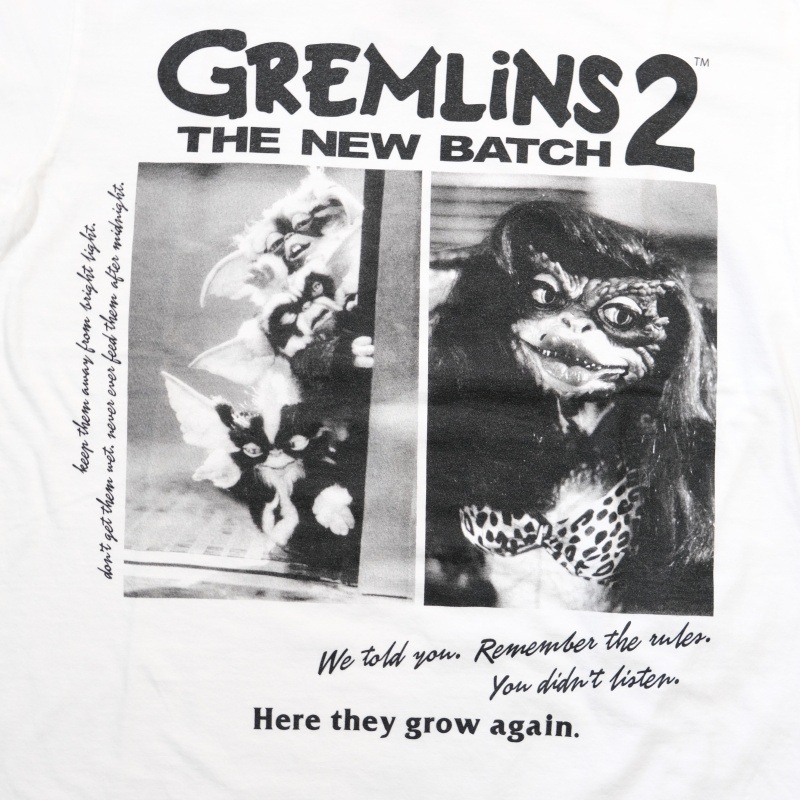 GREMLINS ��26BW-07�ۡ�GREMLINS  S/S TEE�ۥ������T����� �ץ���T����� ��󥦥��å��� ���åȥ�100%