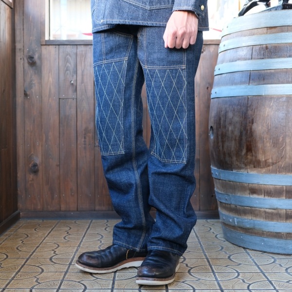 TROPHY CLOTHING �ȥ��ե������������󥰡�1606�ۡ�W Knee Standard Dirt Denim��W�ˡ�����������ɥ����ȥǥ˥� �ǥ˥�ѥ�� ������