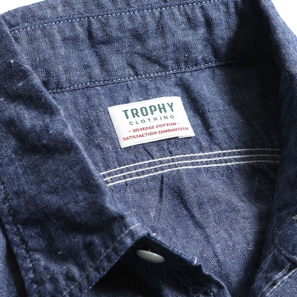 TROPHY CLOTHING �ȥ��ե������������󥰡�TR-SH04�ۡ�Harvest L/S Shirts�ۥϡ��٥��ȥ���� Ĺµ�������� �����֥졼����� ���åȥ�100%