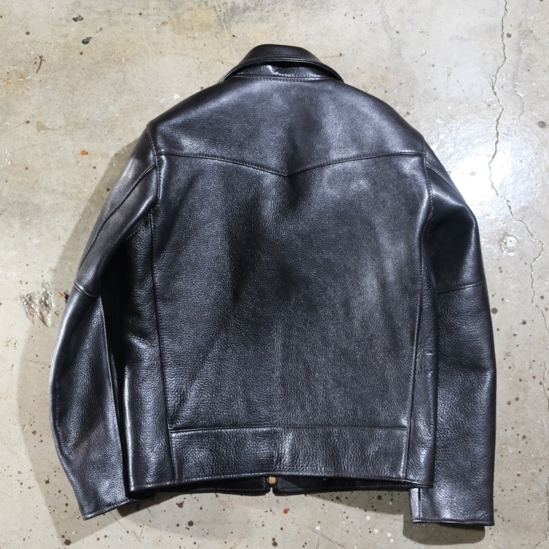 Y'2 LEATHER �磻�ġ��쥶����WSR-45�ۡ�OILED ROUGH STEER SPORTS JACKET�ۢ�BLACK(TEA-CORE)�䥷�󥰥�饤������ ���ݡ��ĥ��㥱�å� ���ƥ��ϥ��� ������