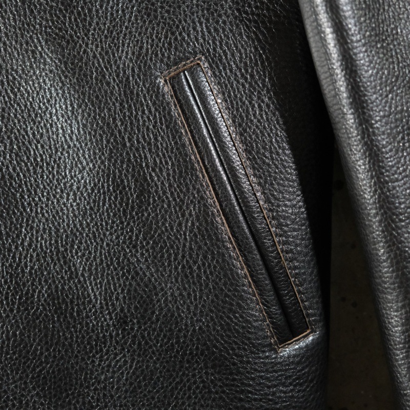 Y'2 LEATHER �磻�ġ��쥶����WSR-45�ۡ�OILED ROUGH STEER SPORTS JACKET�ۢ�BLACK(TEA-CORE)�䥷�󥰥�饤������ ���ݡ��ĥ��㥱�å� ���ƥ��ϥ��� ������