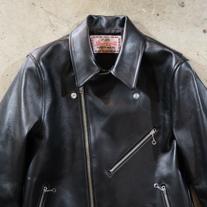 JELADO 顼ɡSG71428ۡRebel Jacket Horse Hide Semi Aniline Finish Blackۥ쥶㥱å ֥饤 ۡϥ 