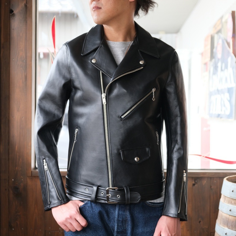 JELADO 顼ɡSG71428ۡRebel Jacket Horse Hide Semi Aniline Finish Blackۥ쥶㥱å ֥饤 ۡϥ 