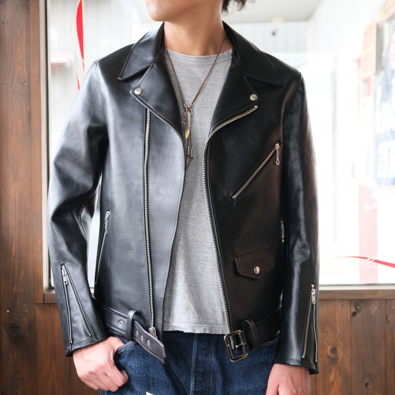 JELADO 顼ɡSG71428ۡRebel Jacket Horse Hide Semi Aniline Finish Blackۥ쥶㥱å ֥饤 ۡϥ 