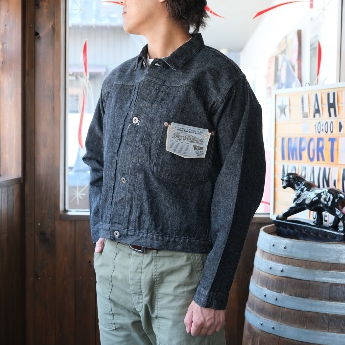 BUZZ RICKSONS �Х��ꥯ���󥺡�BR16042�ۡ�WORLD WAR II BLACK DENIM BLOUSE�������ǥ� �֥�å��ǥ˥ॸ�㥱�å� G����� �ǥ˥�֥饦�� ������