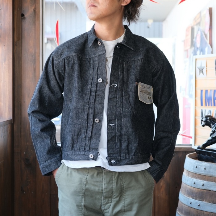 BUZZ RICKSONS �Х��ꥯ���󥺡�BR16042�ۡ�WORLD WAR II BLACK DENIM BLOUSE�������ǥ� �֥�å��ǥ˥ॸ�㥱�å� G����� �ǥ˥�֥饦�� ������