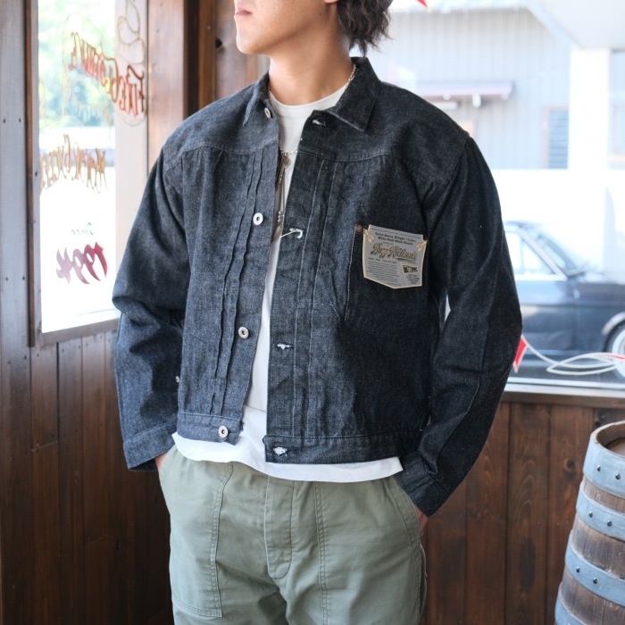 BUZZ RICKSONS �Х��ꥯ���󥺡�BR16042�ۡ�WORLD WAR II BLACK DENIM BLOUSE�������ǥ� �֥�å��ǥ˥ॸ�㥱�å� G����� �ǥ˥�֥饦�� ������