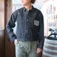 BUZZ RICKSONS �Х��ꥯ���󥺡�BR16042�ۡ�WORLD WAR II BLACK DENIM BLOUSE�������ǥ� �֥�å��ǥ˥ॸ�㥱�å� G����� �ǥ˥�֥饦�� ������