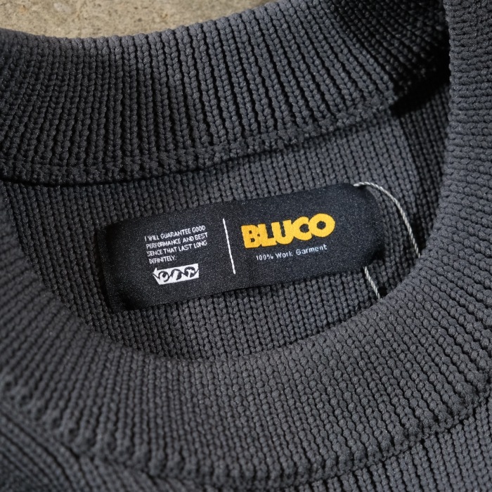 BLUCO �֥륳��155-15-001�ۡ�CREW NECK RIB KNIT SWEATER�ۥ��롼�ͥå���֥˥åȥ������� ����Хåȥ������� �ݥꥨ���ƥ�100��