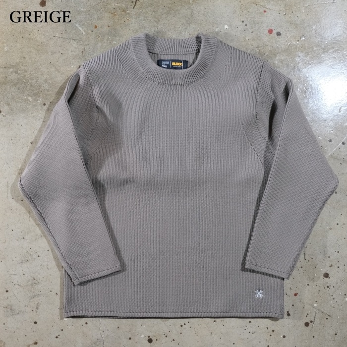 BLUCO �֥륳��155-15-001�ۡ�CREW NECK RIB KNIT SWEATER�ۥ��롼�ͥå���֥˥åȥ������� ����Хåȥ������� �ݥꥨ���ƥ�100��