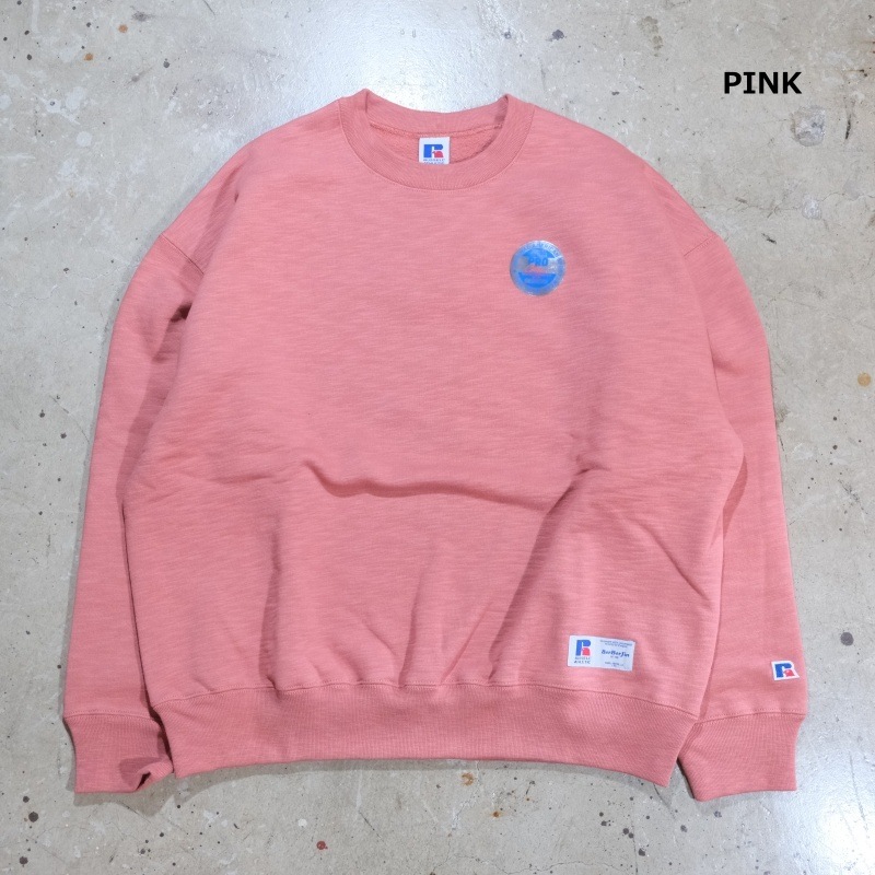 RUSSELL��BerBerJin ��å�����٥�٥른���Pro Cotton Slub Loopback Terry Brushed Elbow Patch Sweat�ۥ��롼�ͥå��������å� ���åȥ�  ����ֻ�