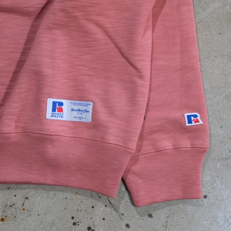 RUSSELL��BerBerJin ��å�����٥�٥른���Pro Cotton Slub Loopback Terry Brushed Elbow Patch Sweat�ۥ��롼�ͥå��������å� ���åȥ�  ����ֻ�