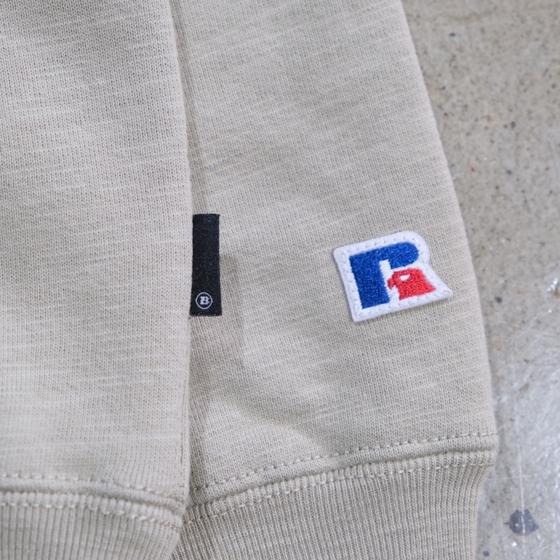 RUSSELL��BerBerJin ��å�����٥�٥른���Pro Cotton Slub Loopback Terry Brushed Elbow Patch Sweat�ۥ��롼�ͥå��������å� ���åȥ�  ����ֻ�