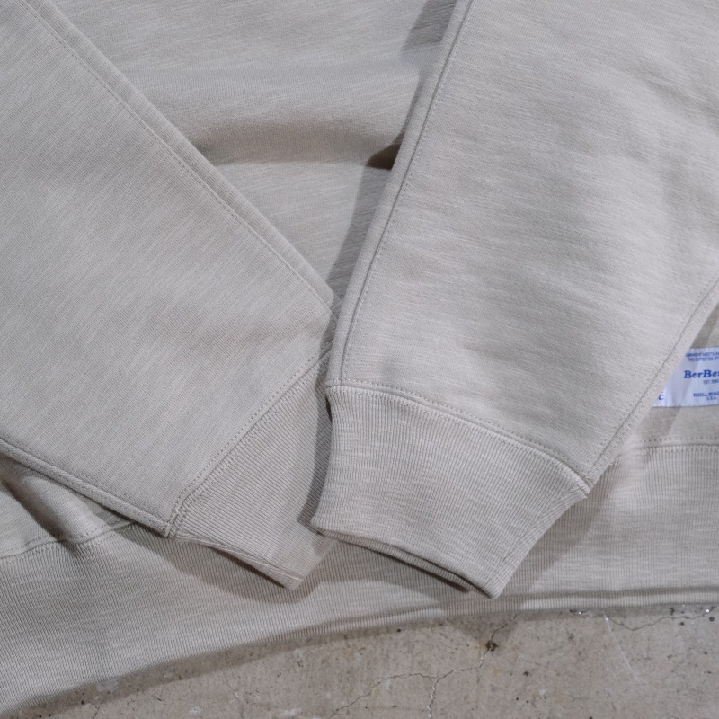 RUSSELL��BerBerJin ��å�����٥�٥른���Pro Cotton Slub Loopback Terry Brushed Elbow Patch Sweat�ۥ��롼�ͥå��������å� ���åȥ�  ����ֻ�
