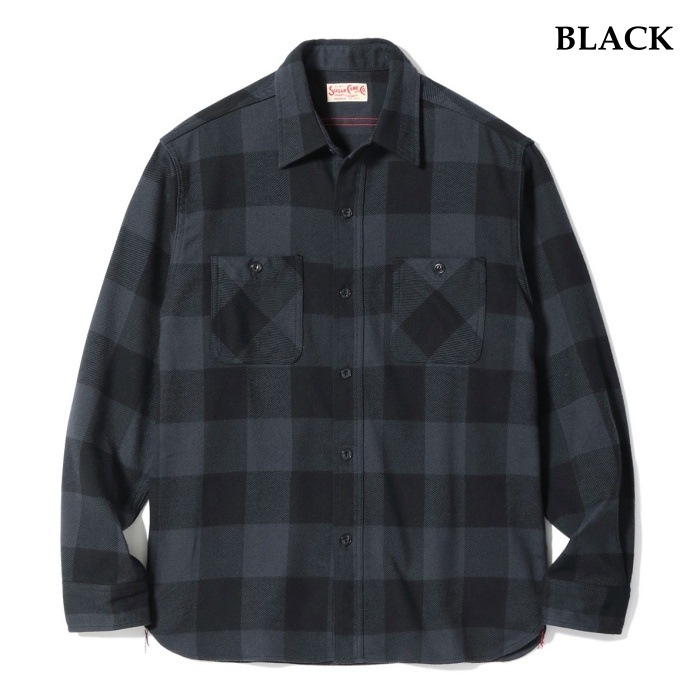 SUGAR CANE ���奬���������SC29557�ۡ�TWILL CHECK WORK SHIRT�ۥĥ�������å��������� �Хåե����������å� �ͥ� ������ COTTON100%
