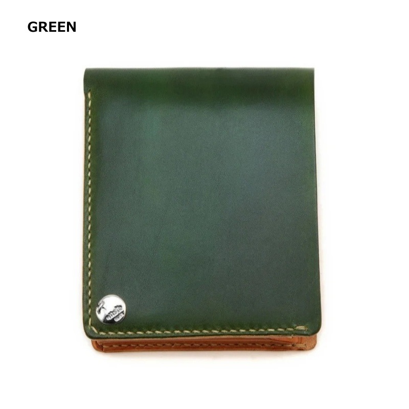 MOTO LEATHER ��ȥ쥶����W1D�ۡ�HAND-DYED SHORT WALLET�ۼ����᥷�硼�ȥ�����å� ���� �����ꥢ�󥫥��쥶�� ����С��������