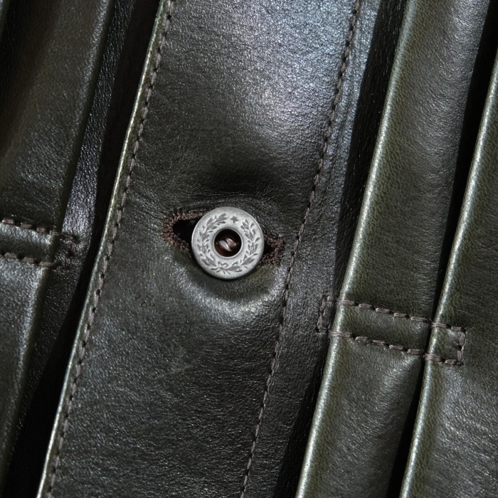 Y'2 LEATHER �磻�ġ��쥶����EB-140�ۡ�ECO HORSE 1st Type G�����ۢ㥨���ۡ��� OLIVE���΢�� COTTON LINEN�� ������