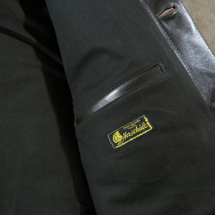 Y'2 LEATHER �磻�ġ��쥶����EB-140�ۡ�ECO HORSE 1st Type G�����ۢ㥨���ۡ��� OLIVE���΢�� COTTON LINEN�� ������