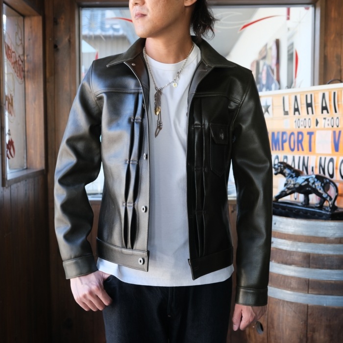 Y'2 LEATHER �磻�ġ��쥶����EB-140�ۡ�ECO HORSE 1st Type G�����ۢ㥨���ۡ��� OLIVE���΢�� COTTON LINEN�� ������