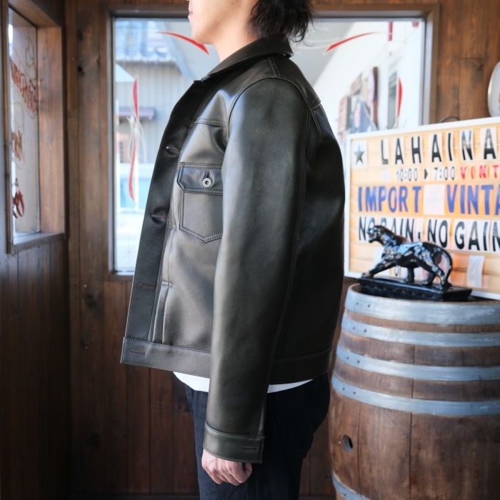 Y'2 LEATHER �磻�ġ��쥶����EB-140�ۡ�ECO HORSE 1st Type G�����ۢ㥨���ۡ��� OLIVE���΢�� COTTON LINEN�� ������