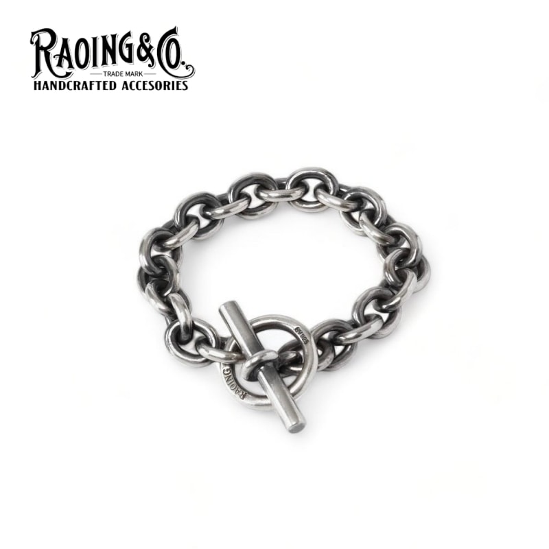 RAOING 󥰡3MM Chain Braceletۢ24cm 3mm֥쥹å ϥɥᥤ С SILVER925