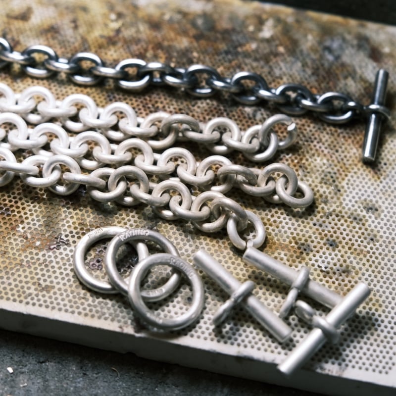 RAOING 󥰡3MM Chain Braceletۢ24cm 3mm֥쥹å ϥɥᥤ С SILVER925