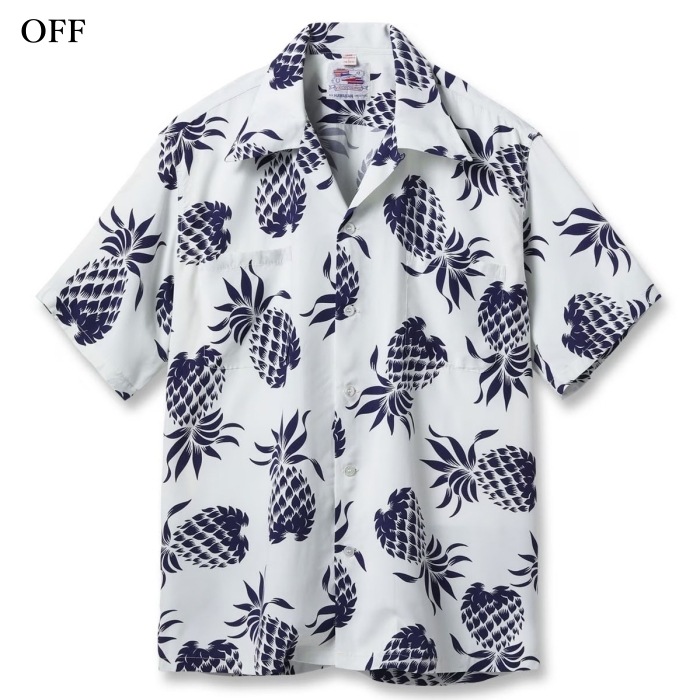DUKE KAHANAMOKU �ǥ塼�����ϥʥ⥯��DK36201�ۡ�SPECIAL EDITION ��DUKE'S PINEAPPLE�� (SHORT SLEEVE) �� �ѥ��ʥåץ� �ϥ磻���� �����ϥ���� RAYON100%