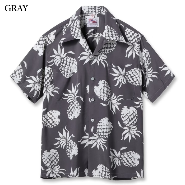 DUKE KAHANAMOKU �ǥ塼�����ϥʥ⥯��DK36201�ۡ�SPECIAL EDITION ��DUKE'S PINEAPPLE�� (SHORT SLEEVE) �� �ѥ��ʥåץ� �ϥ磻���� �����ϥ���� RAYON100%