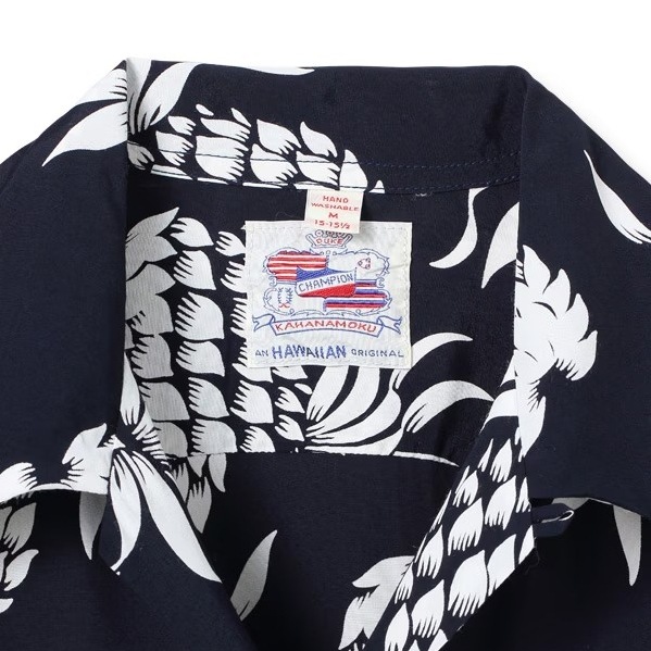 DUKE KAHANAMOKU �ǥ塼�����ϥʥ⥯��DK36201�ۡ�SPECIAL EDITION ��DUKE'S PINEAPPLE�� (SHORT SLEEVE) �� �ѥ��ʥåץ� �ϥ磻���� �����ϥ���� RAYON100%
