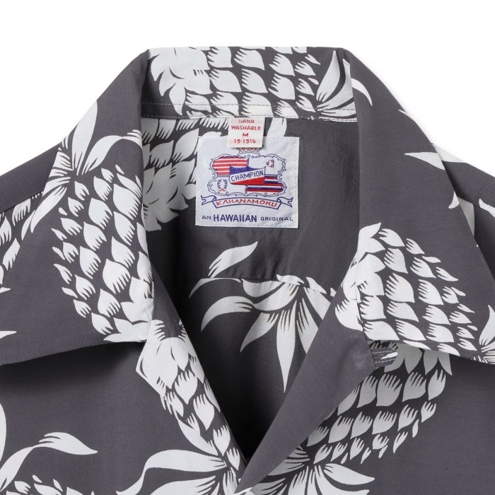 DUKE KAHANAMOKU �ǥ塼�����ϥʥ⥯��DK36201�ۡ�SPECIAL EDITION ��DUKE'S PINEAPPLE�� (SHORT SLEEVE) �� �ѥ��ʥåץ� �ϥ磻���� �����ϥ���� RAYON100%
