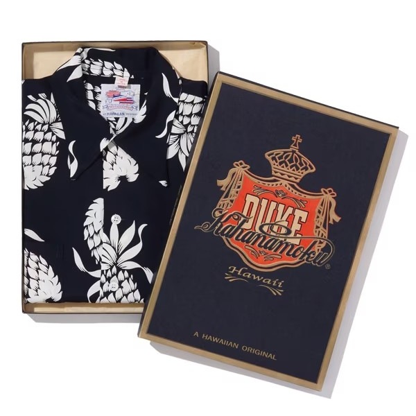 DUKE KAHANAMOKU �ǥ塼�����ϥʥ⥯��DK36201�ۡ�SPECIAL EDITION ��DUKE'S PINEAPPLE�� (SHORT SLEEVE) �� �ѥ��ʥåץ� �ϥ磻���� �����ϥ���� RAYON100%