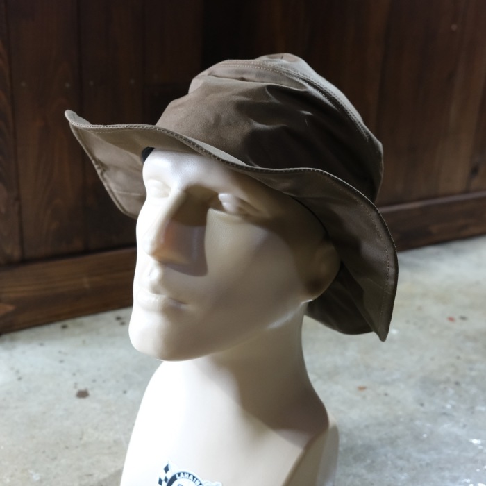 BLACK SIGN �֥�å��������BSFC-25901�ۡ�Oiled Cotton Swindler Hat -Long Brim-�ۥ�����ɥ��åȥ󥹥�����ɥ顼�ϥå� British Millerain�� COTTON100%