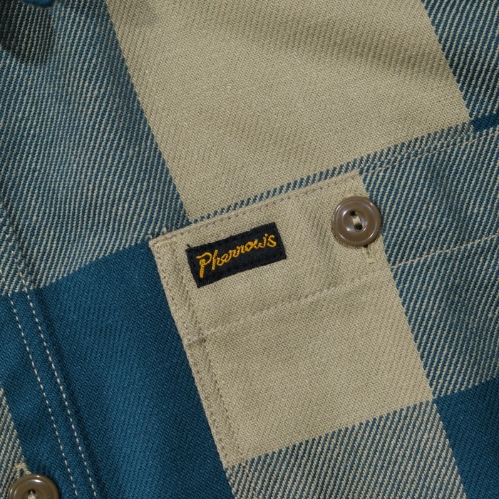 Pherrow`s �ե���������25W-720WS-C�ۥե��ͥ륷��� �����å������  COTTON100% ������