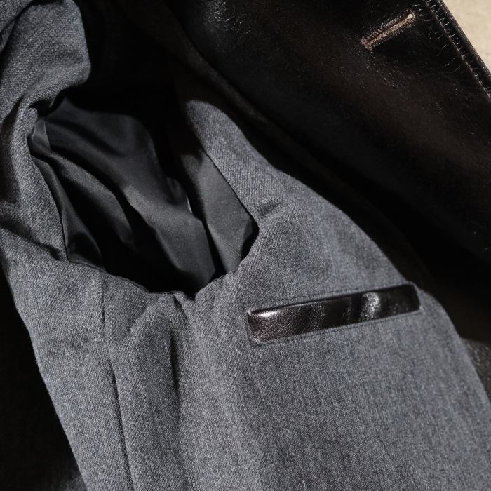 Y'2 LEATHER �磻�ġ��쥶����LSC-76-C�ۡ�ANILINE STEER ROUNDED HEM CAR COAT�ۢ�BLACK�� ���˥�󥹥ƥ����������� �׸���1.5mm MADE IN JAPAN