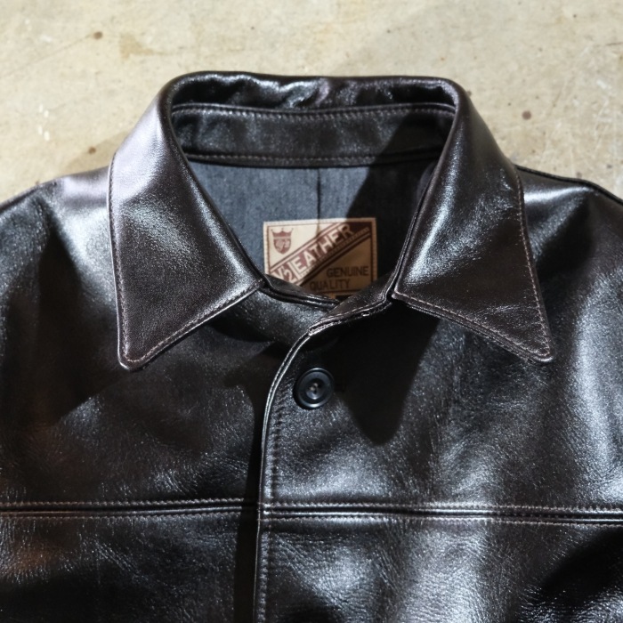 Y'2 LEATHER �磻�ġ��쥶����LSC-76-C�ۡ�ANILINE STEER ROUNDED HEM CAR COAT�ۢ�BLACK���44XXL�� ���˥�󥹥ƥ����������� �׸���1.5mm MADE IN JAPAN