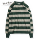 WESTRIDE �������ȥ饤�ɡ�HEAVY BORDER LONG TEE�ۢ�SLATE GREEN/SAND��إ������ܡ�����ĹµTEE WR���ꥸ�ʥ�ܥǥ� ������ MADE IN JAPAN