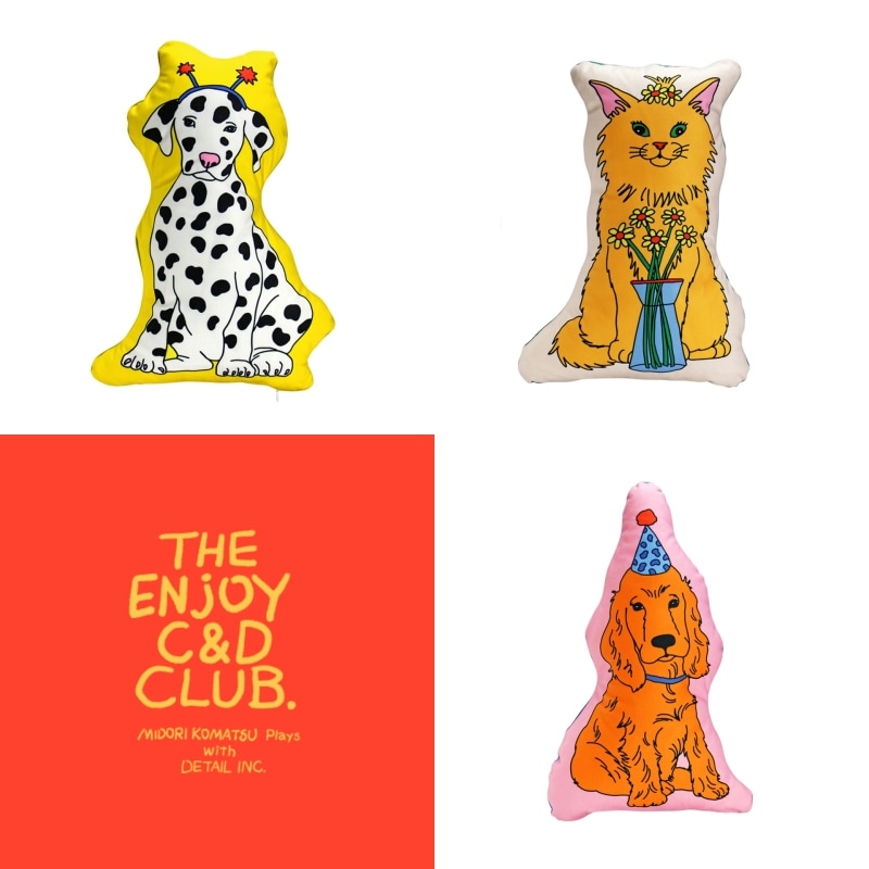 MIDORI KOMATSU Plays with DETAIL INC.THE ENJOY C&D CLUB CUSHIONۢLARGE䥯å ԥ   ޥե СǺ