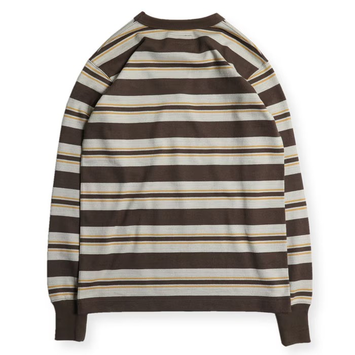 WESTRIDE �������ȥ饤�ɡ�HEAVY BORDER RANDOM LONG TEE�ۢ�BROWN/GOLD/CREAM��إ�����������ܡ�����ĹµTEE WR���ꥸ�ʥ�ܥǥ� ������ MADE IN JAPAN