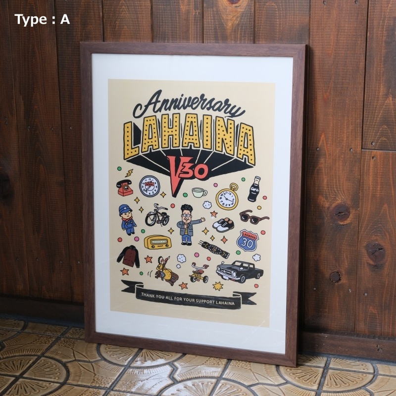 LAHAINA ORIGINAL ϥ ꥸʥLAHAINA  30TH ANNIVERSARY POSTER By SHUJI YAMAMOTO ART WORKS դݥ