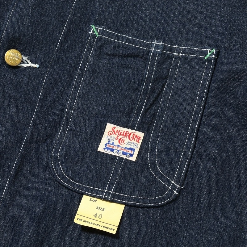 SUGAR CANE 奬SC15655ۡ11oz. BLUE DENIM WORK COATۥ֥롼ǥ˥ С  COTTON100%